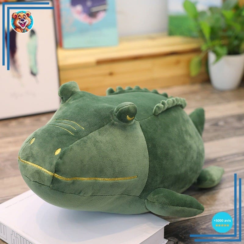 Peluche Crocodile Réaliste – Taille 40 à 95 Cm – Doudou, Oreiller, Décoration – Cadeau Enfant Anniversaire Noël