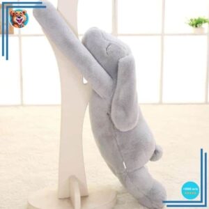 Peluche lapin gris géant
