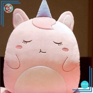 Peluche oreiller licorne rose