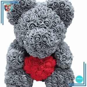 Peluche ours roses grises