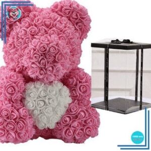 Peluche ours roses roses coffret collector