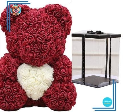 Peluche ours roses violines coffret collector