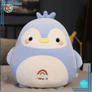 Peluche pingouin arc-en-ciel