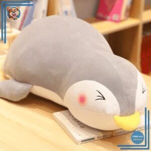 Peluche pingouin manchot gris