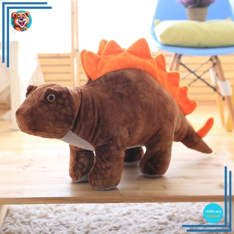 Peluche stégosaure marron
