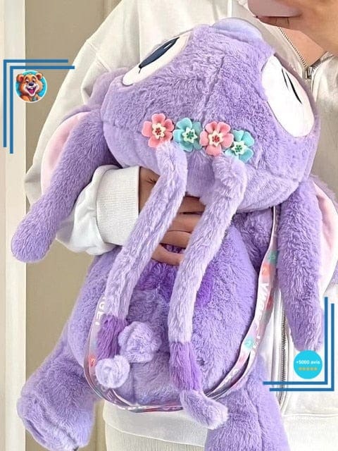 Sac à Dos ItaBag En Peluche Furina – Poche Transparente Pour Badges, 37x35cm – Cosplay, école, Quotidien – Velours Doux